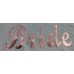 New Trend Rose Gold Metallic Vinyl Bride Tribe Heat Transfer Vinyl for Wedding Shirts Decoration